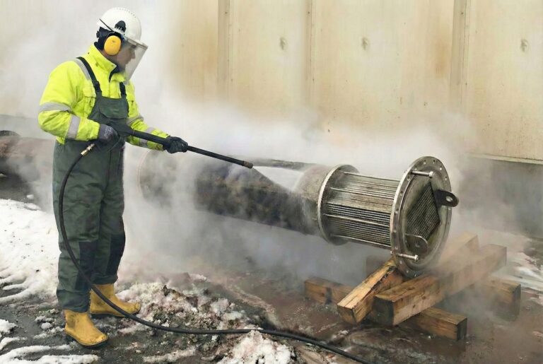 Wärmetauscher-Reinigung mit Hochdruck